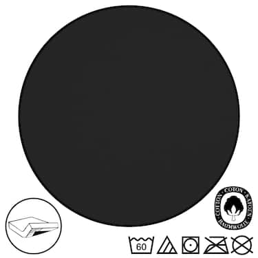 Jersey prostěradlo černé 90 x 190 - 100 x 200 cm ze 100% organické bavlny