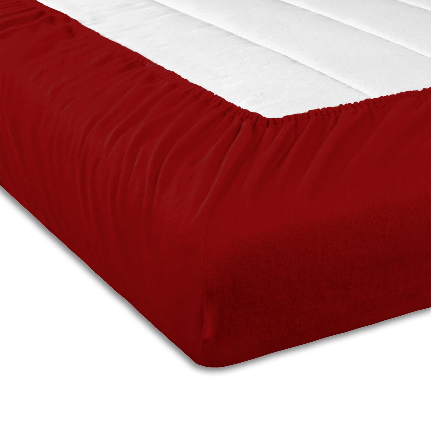Setex REFIBRA fine fiber fitted sheet dark red 140 x 200 cm