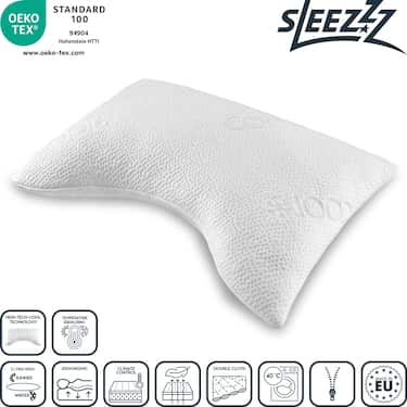 2 x Sleezzz® Cool Gel-Schaum Kontur Nackenstützkissen 40 x 60 x 16 cm