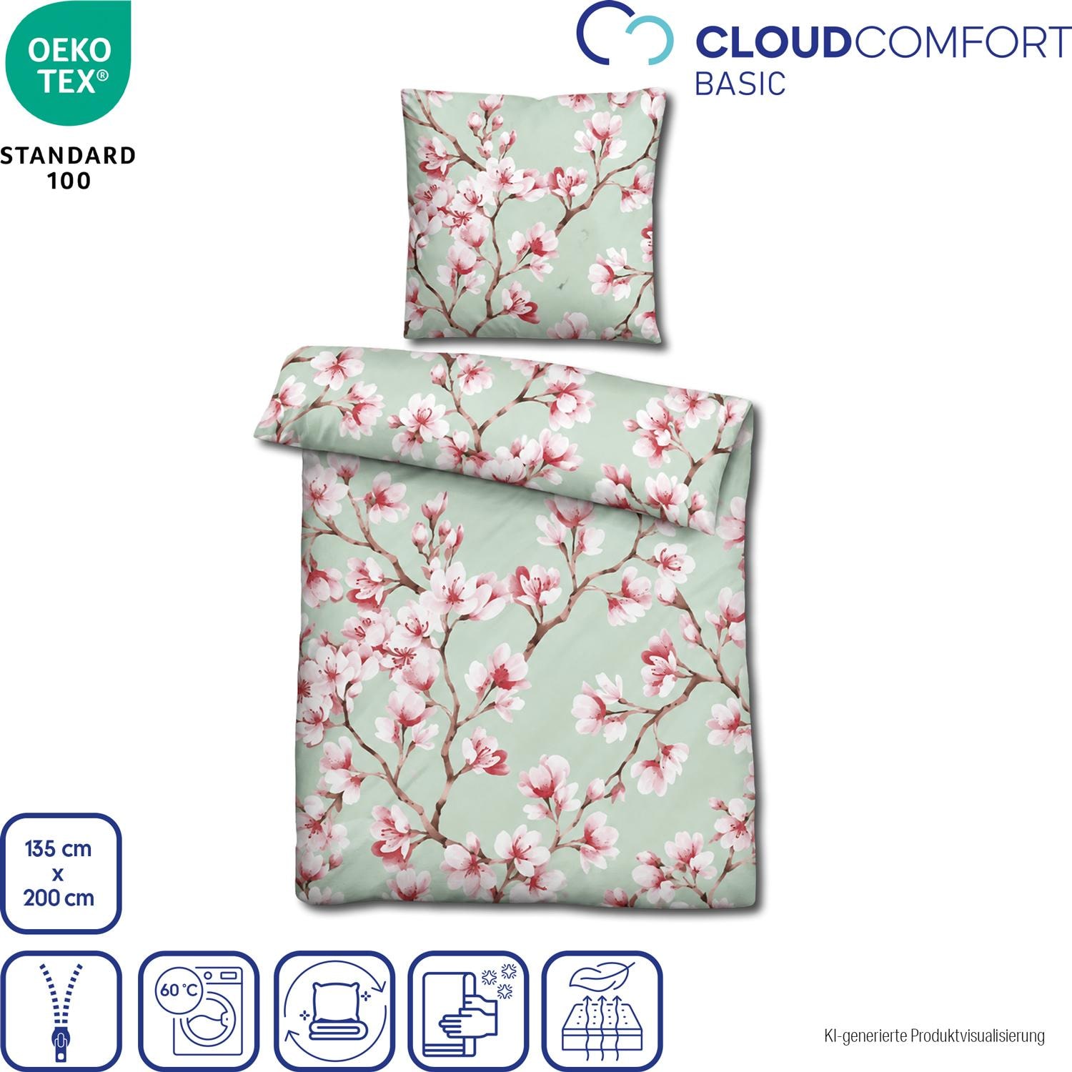 Cloud Comfort Mako Saten Nevresim Takımı 135 x 200 cm + 80 x 80 cm