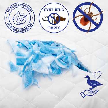 Cold foam topper CloudComfort Cool 90 x 200 cm H2/H3, height 7 cm, firmness level H2/H3, 7-zone topper with summer and winter side + CloudComfort Basic gel-flake pillow 40 x 80 cm