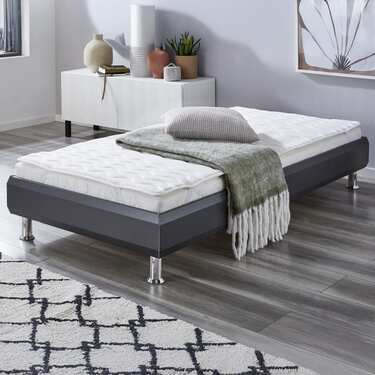 Online-Retoure 2,5 cm Komfortschaumtopper Sleezzz® Basic 160 x 200 cm mit 7-Zonen-Wellensteppung und Eckgummis