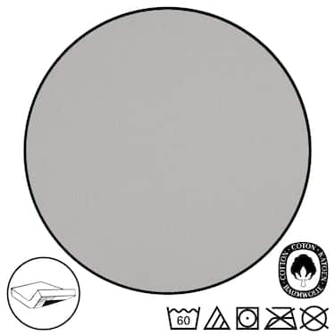 Spannbettlaken Microfaser Interlock-Jersey silber grau 90 x 190 - 100 x 200 cm