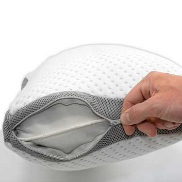 Supportho premium cold foam topper 140 x 200 cm H3, height 9 cm, hardness grade H3 with antibacterial cover + Supportho gel effect pillow 40 x 80 cm