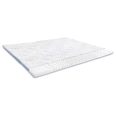 Cold foam topper CloudComfort Cool 180 x 200 cm H2/H3, height 7 cm, firmness level H2/H3, 7-zone topper with summer and winter side