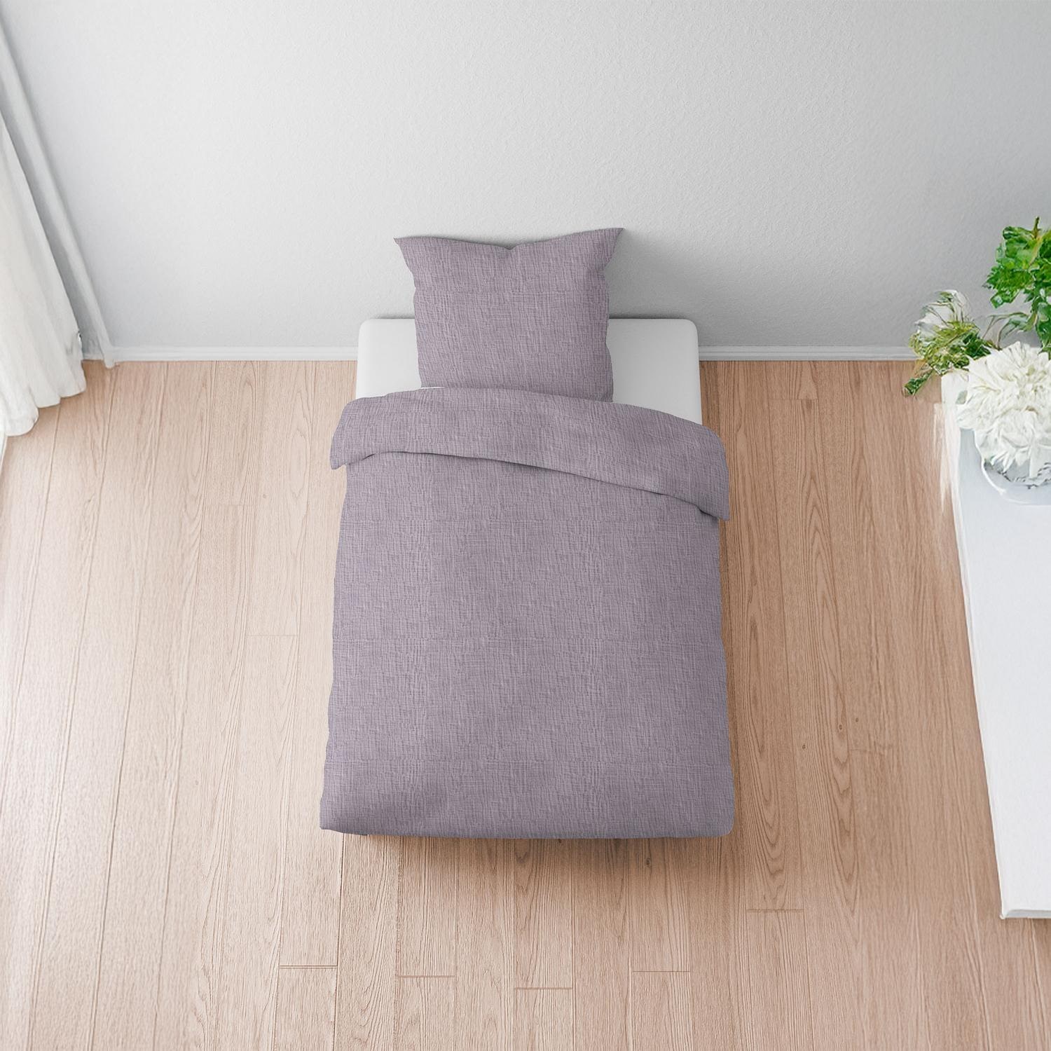 Double pack Sleezzz® muslin bed linen purple 155 x 220 cm + 80 x 80 cm