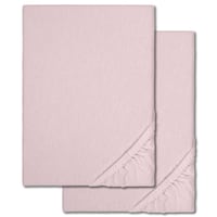 Spannbettlaken Winterflausch rosa 90 x 190 - 100 x 200 cm Doppelpack