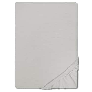Castell Spannbettlaken Microfaser Interlock-Jersey dunkelgrau 90 x 190 - 100 x 200 cm im 4er-Pack