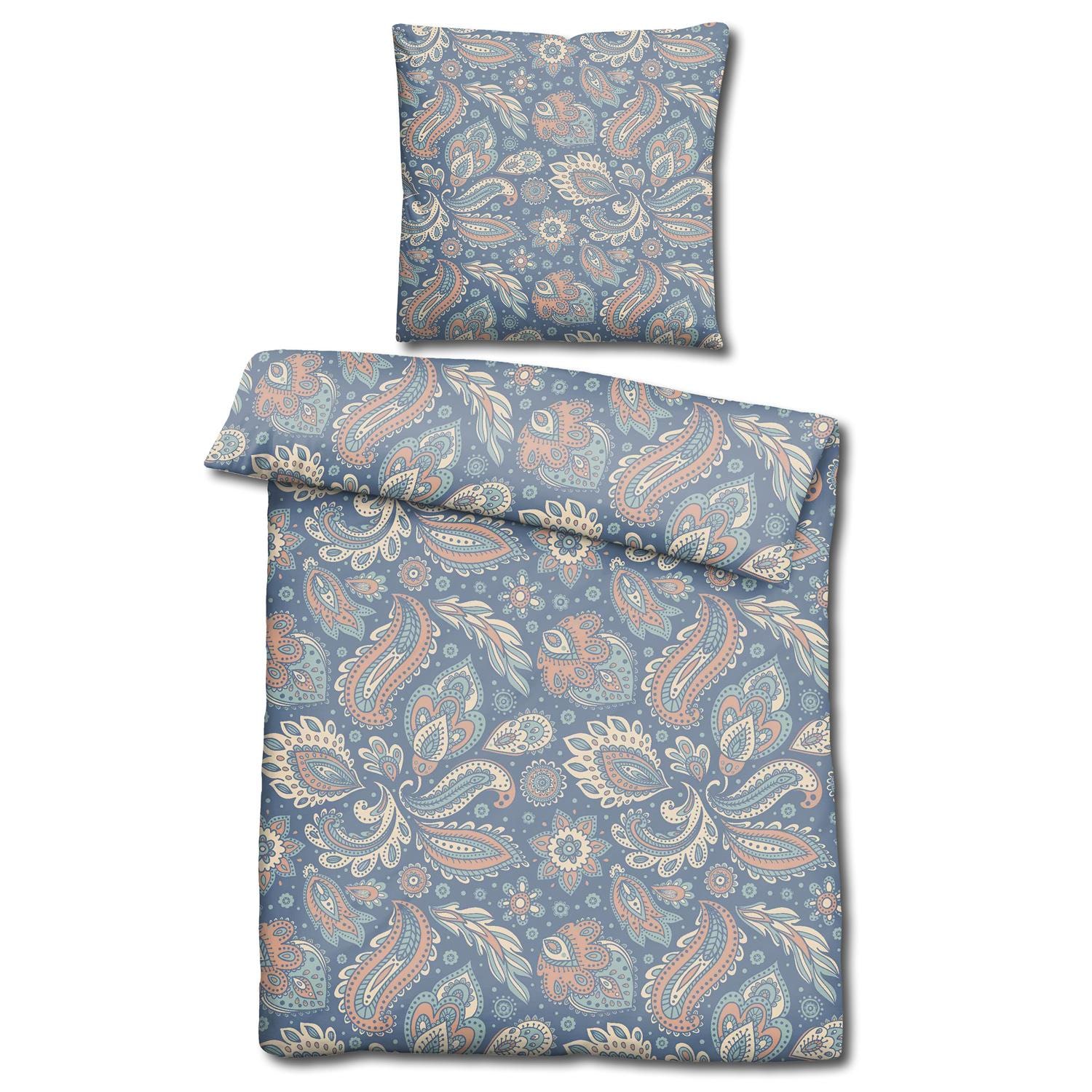CloudComfort Basic microfiber bed linen paisley 135 x 200 + 80 x 80 cm