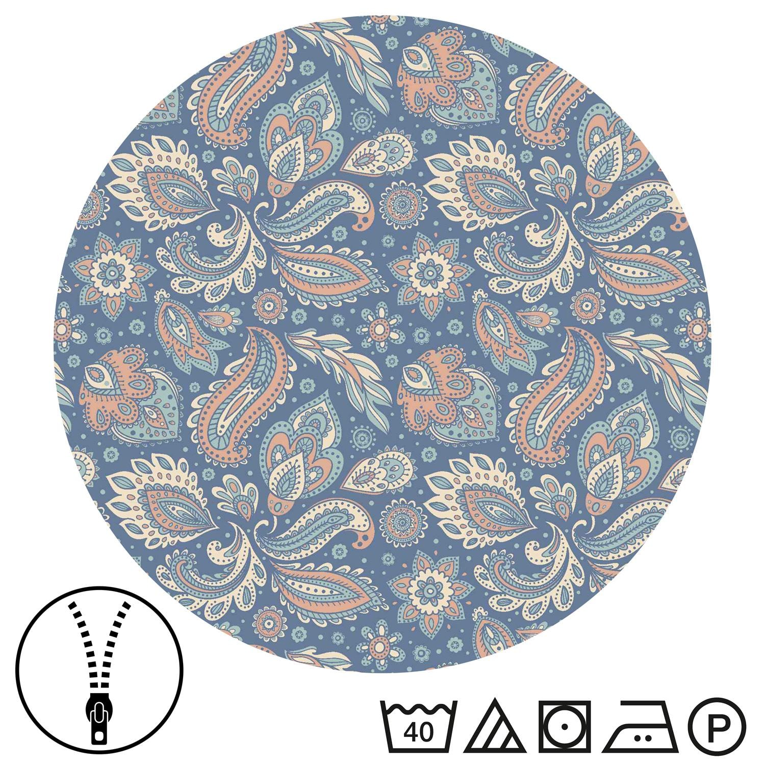 Double pack CloudComfort Basic microfiber bed linen paisley 155 x 220 + 80 x 80 cm