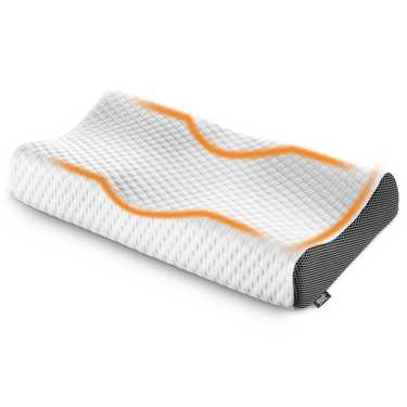 Pernă ortopedică premium Sleezzz cu efect de gel ortopedic pentru suportul gâtului 32 x 60 cm 