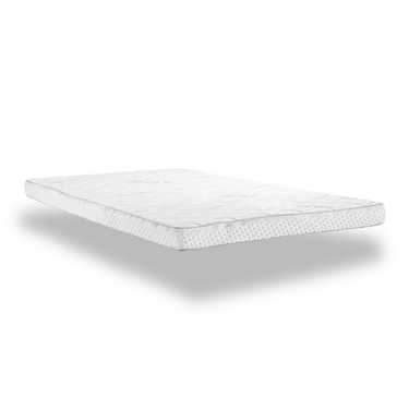 Supportho topper premium de espuma fría 80 x 200 cm H3, altura 9 cm, grado de dureza H3 con funda antibacteriana + almohada de gel CloudComfort Basic 40 x 80 cm