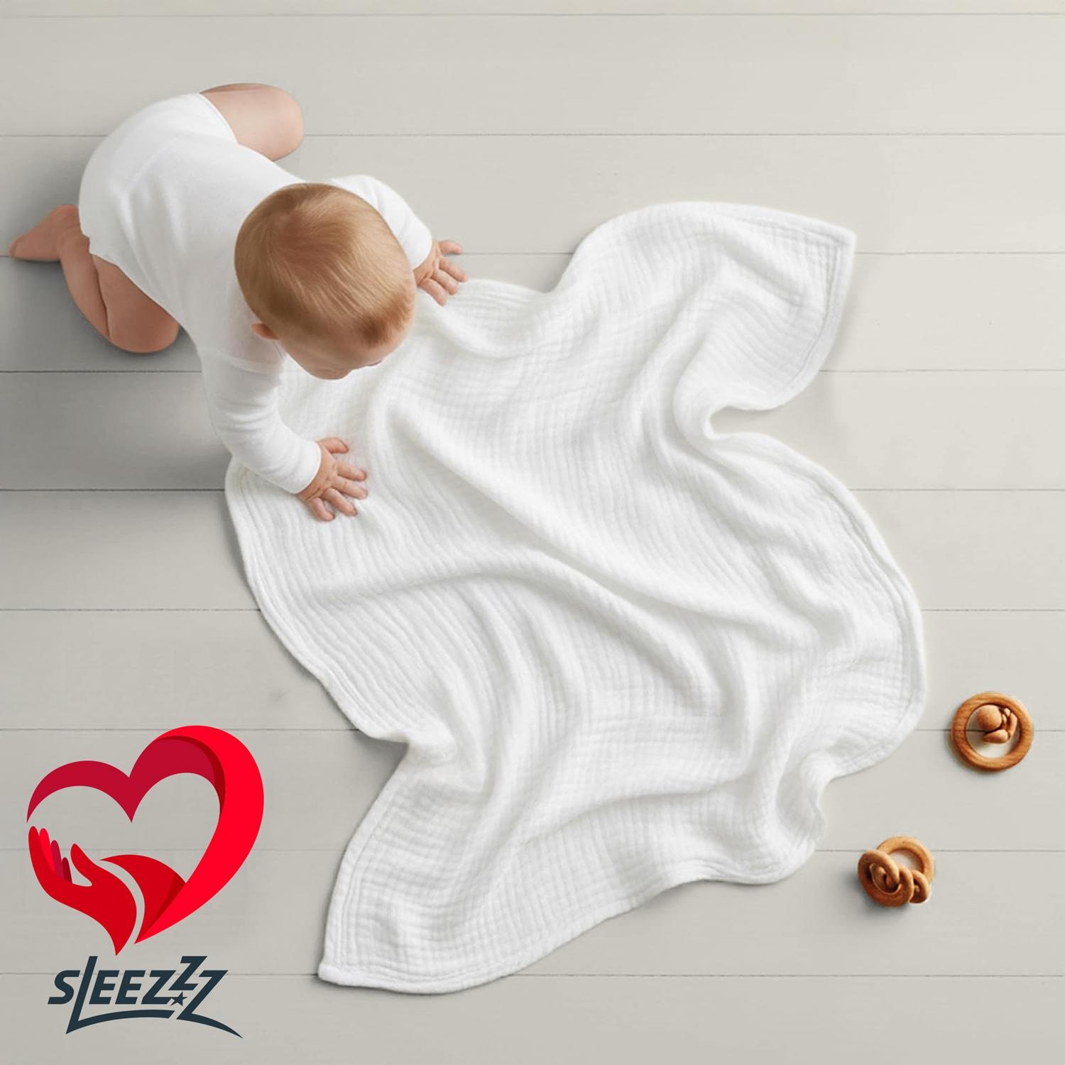 70 x 70 cm white gauze diapers in a pack of 20 made of 100% cotton