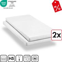 Comfort foam mattress K10 90 x 200 cm, height 10 cm, firmness level H3, twin set