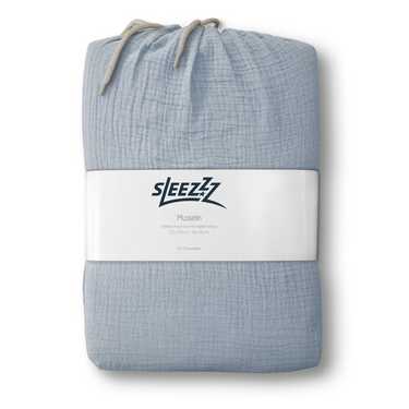 Sleezzz® muslin bed linen blue 135 x 200 cm + 80 x 80 cm