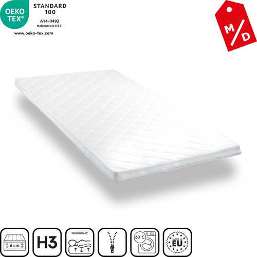 Comfort foam topper T6 80 x 200 cm, height 6 cm, firmness level H3