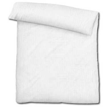 Double pack Sleezzz® muslin bed linen white 135 x 200 cm + 80 x 80 cm