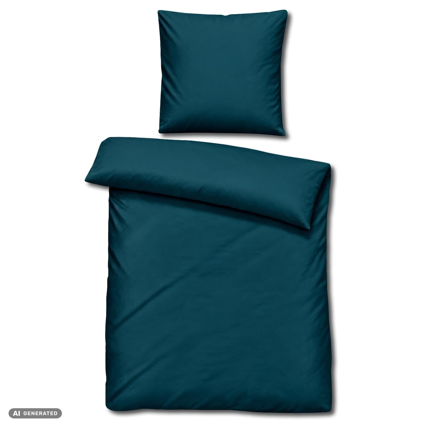 Lot de deux linges de lit Cloud Comfort en satin de mako, 135 x 200 cm + 80 x 80 cm