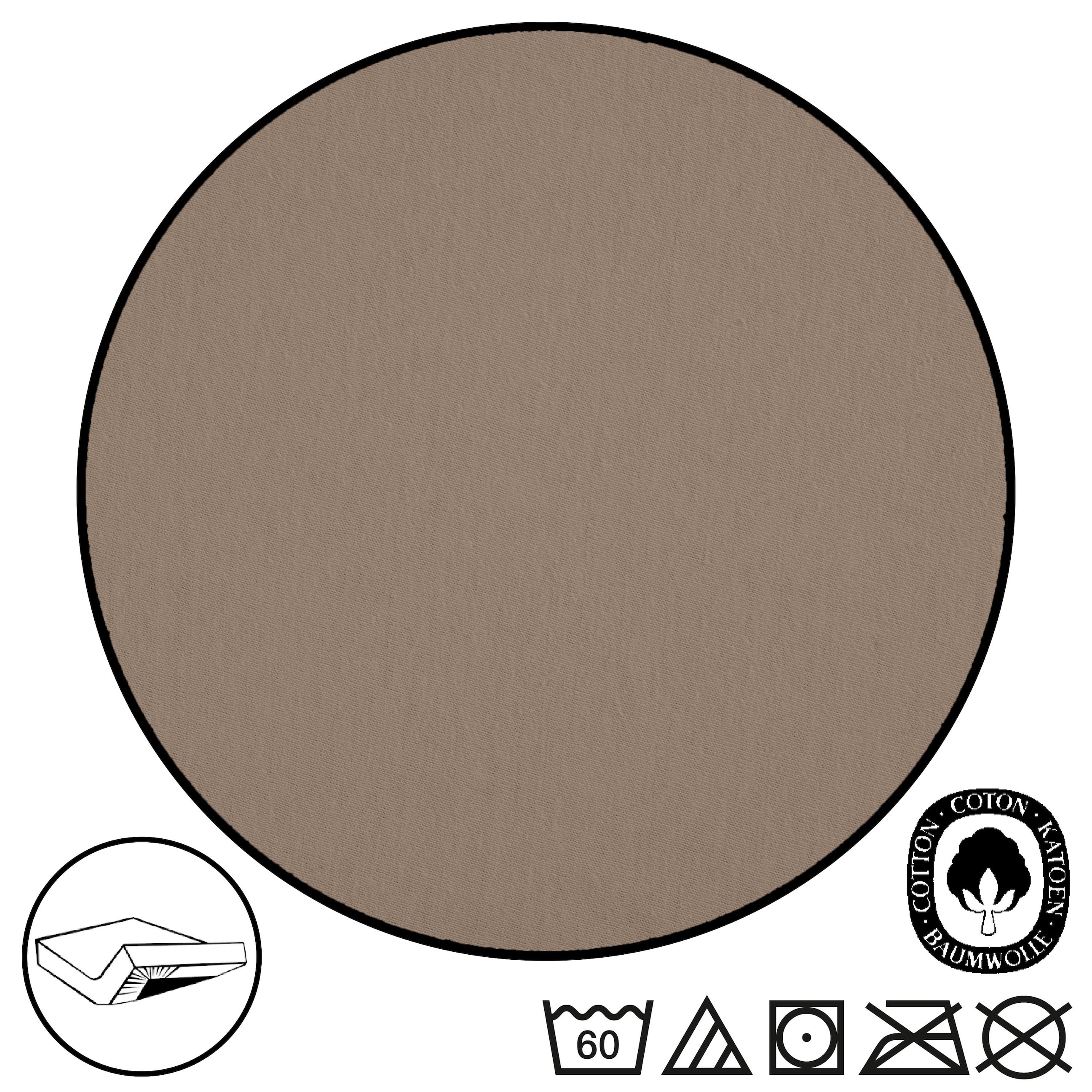 2-pak CloudComfort Basic stræklagen i jersey-stretch, taupe, 140 x 190 – 160 x 200 cm (2 stk.)