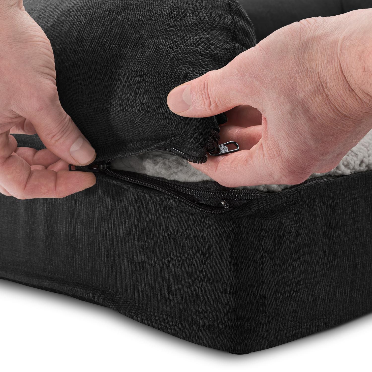 80 x 55 x 23 cm orthopaedic dog bed with backrest size M
