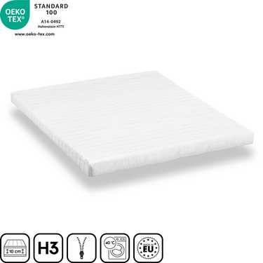 Comfort foam mattress K10 180 x 200 cm, height 10 cm, firmness level H3