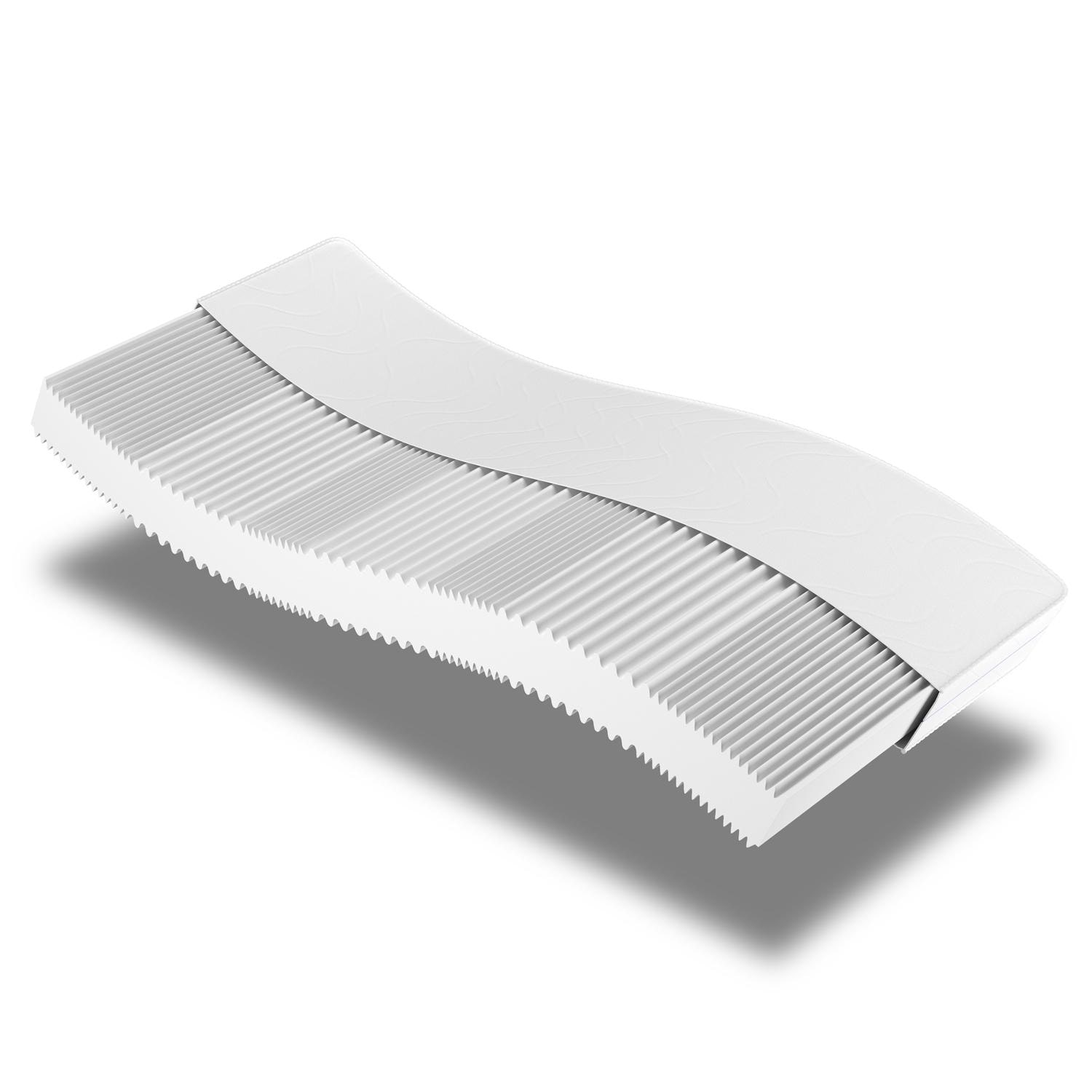 Doppelpack ergonomische Matratze 90x200 cm 7-Zonen Supportho Premium, Höhe 18 cm, Härtegrad H2/H3, Twin-Set