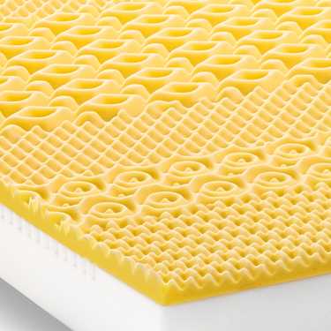 7-zone visco-elastisch matras Sleezzz Smart 90 x 190 cm, hoogte 18 cm, hardheidsniveau H3 met luchtgeheugenschuim