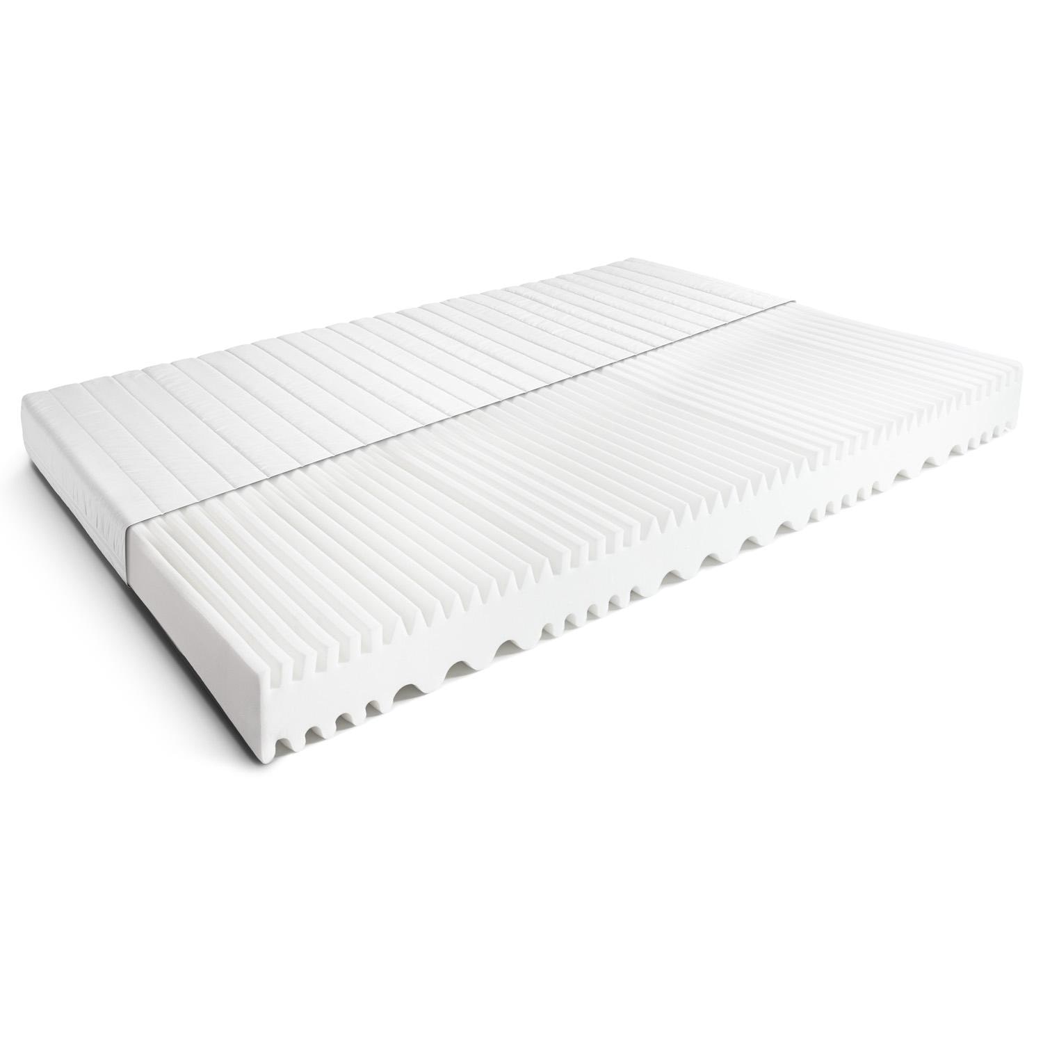 Aufbau und Schichten – Kaltschaummatratze K16 / 200 x 200 cm / H2 + H3 / 16 cm Höhe