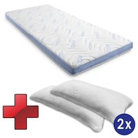 Cold foam topper CloudComfort Cool 180 x 200 cm H2/H3, height 7 cm, firmness level H2/H3, 7-zone topper with summer and winter side