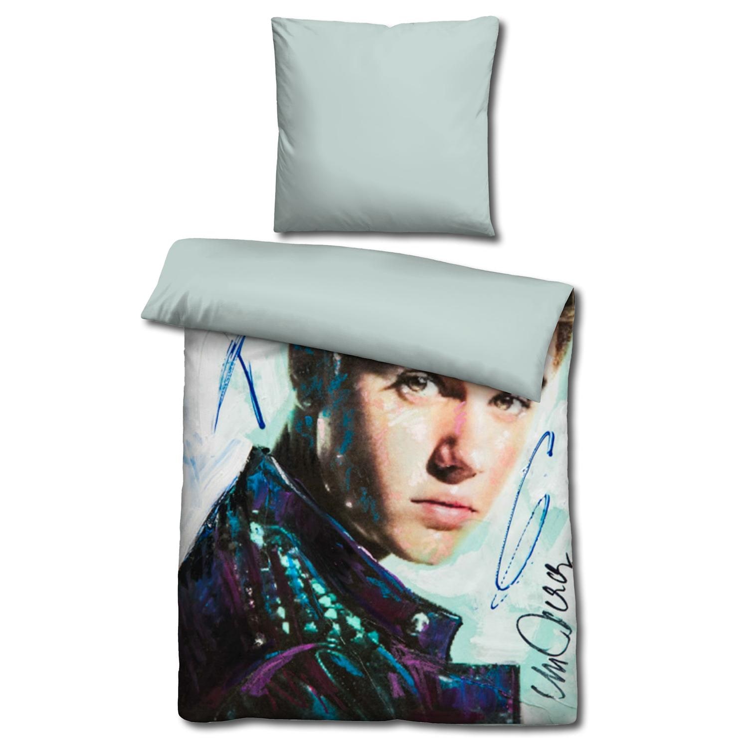 Castell biancheria da letto reversibile in microfibra Justin Bieber di Sid Maurer 155 x 220 + 80 x 80 cm