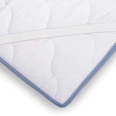 Cold foam topper CloudComfort Cool 160 x 200 cm H2/H3, height 7 cm, firmness level H2/H3, 7-zone topper with summer and winter side + Sleezzz® Cool cooling effect pillow