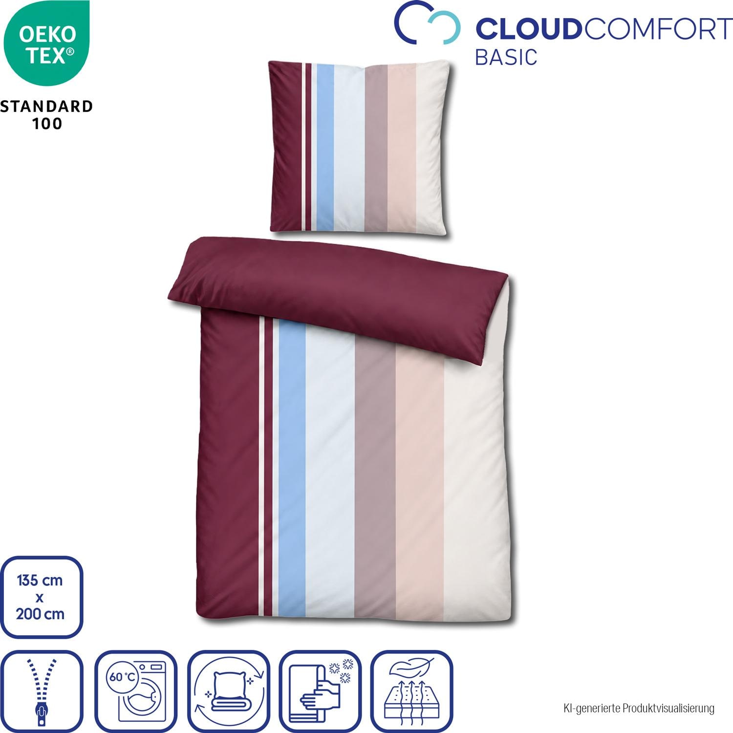 Cloud Comfort Mako Saten Nevresim Takımı 135 x 200 cm + 80 x 80 cm