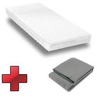 Cold foam mattress K16 80 x 200 cm, height 16 cm, firmness level H2/H3 + Sleezzz® Smart cuddly blanket 140 x 200 cm