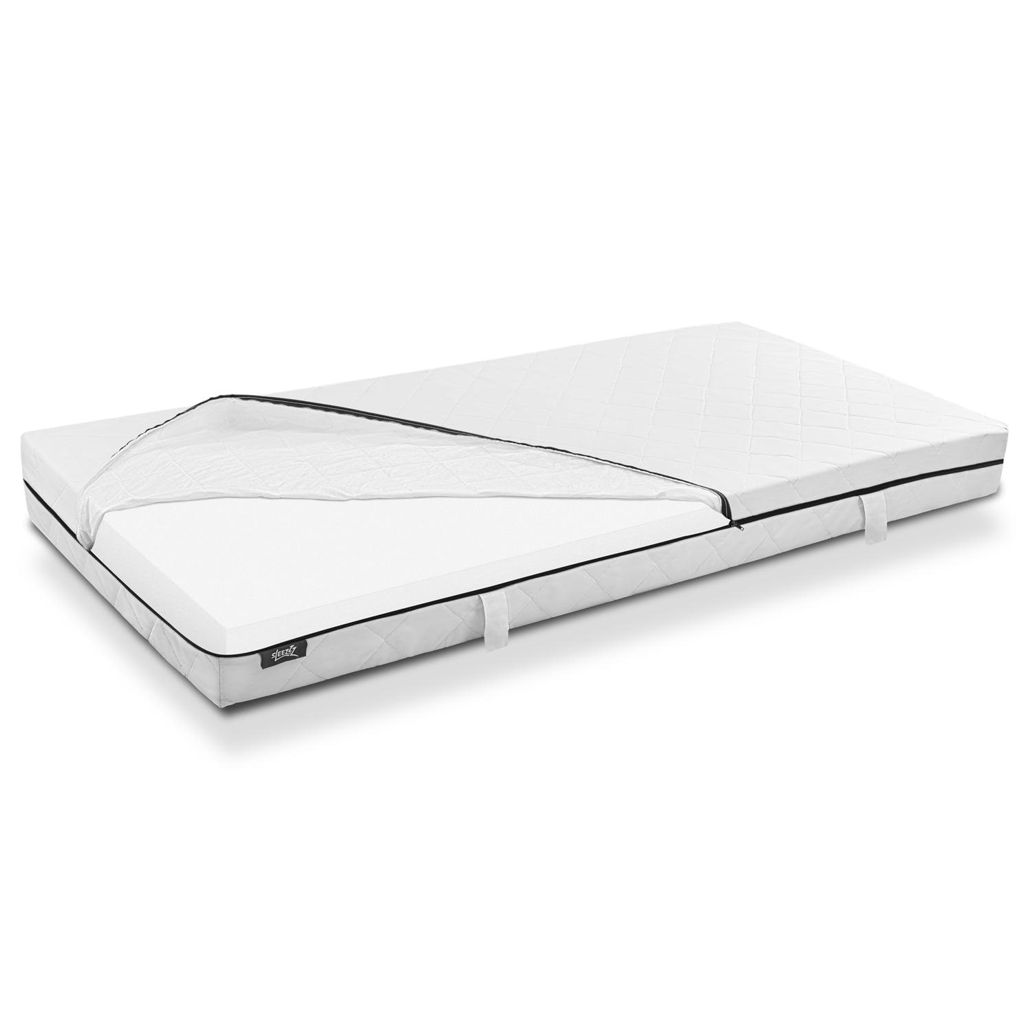 Construction and layers – Sleezzz® Superior T18 pocket spring mattress 90 x 200 cm H3 + microfiber bed set 135 x 200 cm + 80 x 80 cm