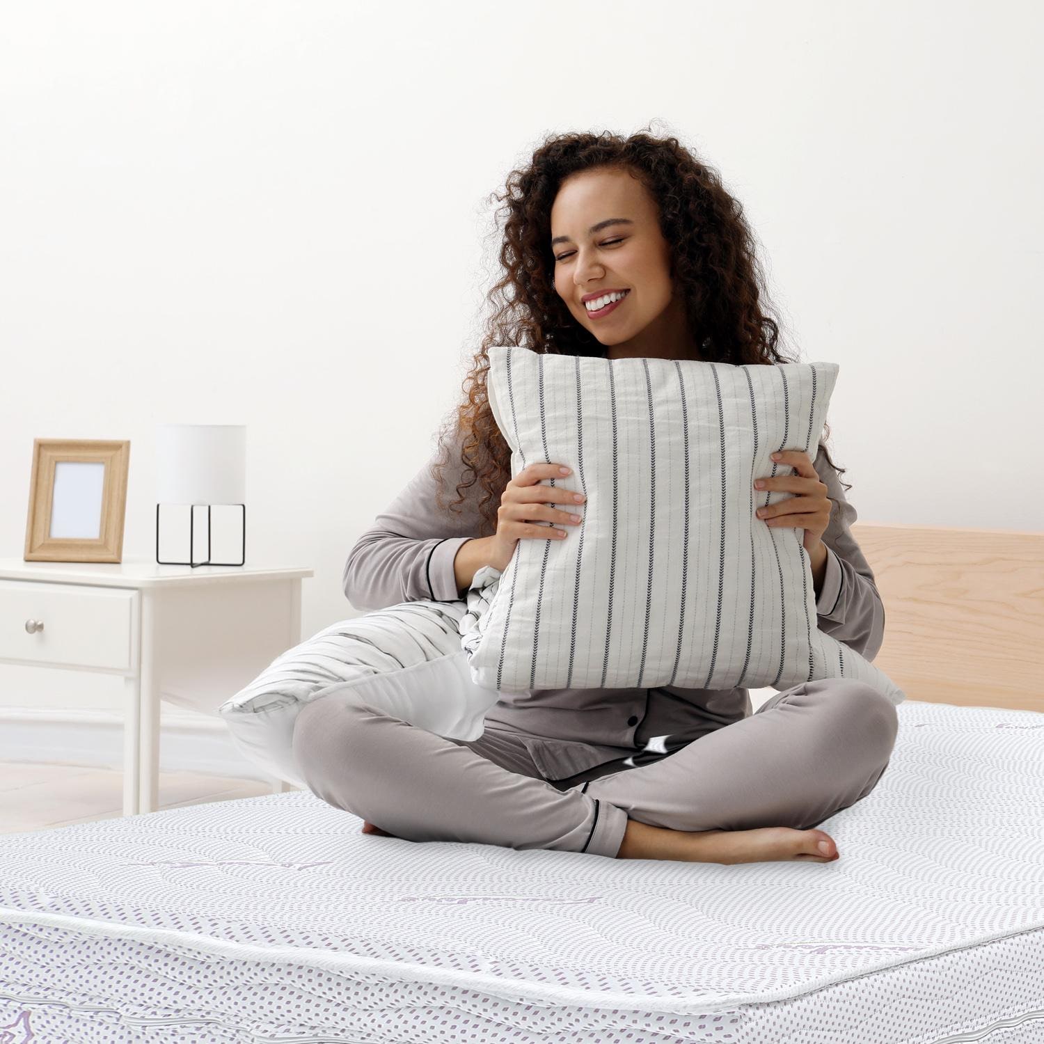 Ergonomic cold foam mattress Supportho Lavender 90 x 200 cm, height 18 cm, firmness level H2/H3 + mattress topper / mattress topper 90 x 200 cm
