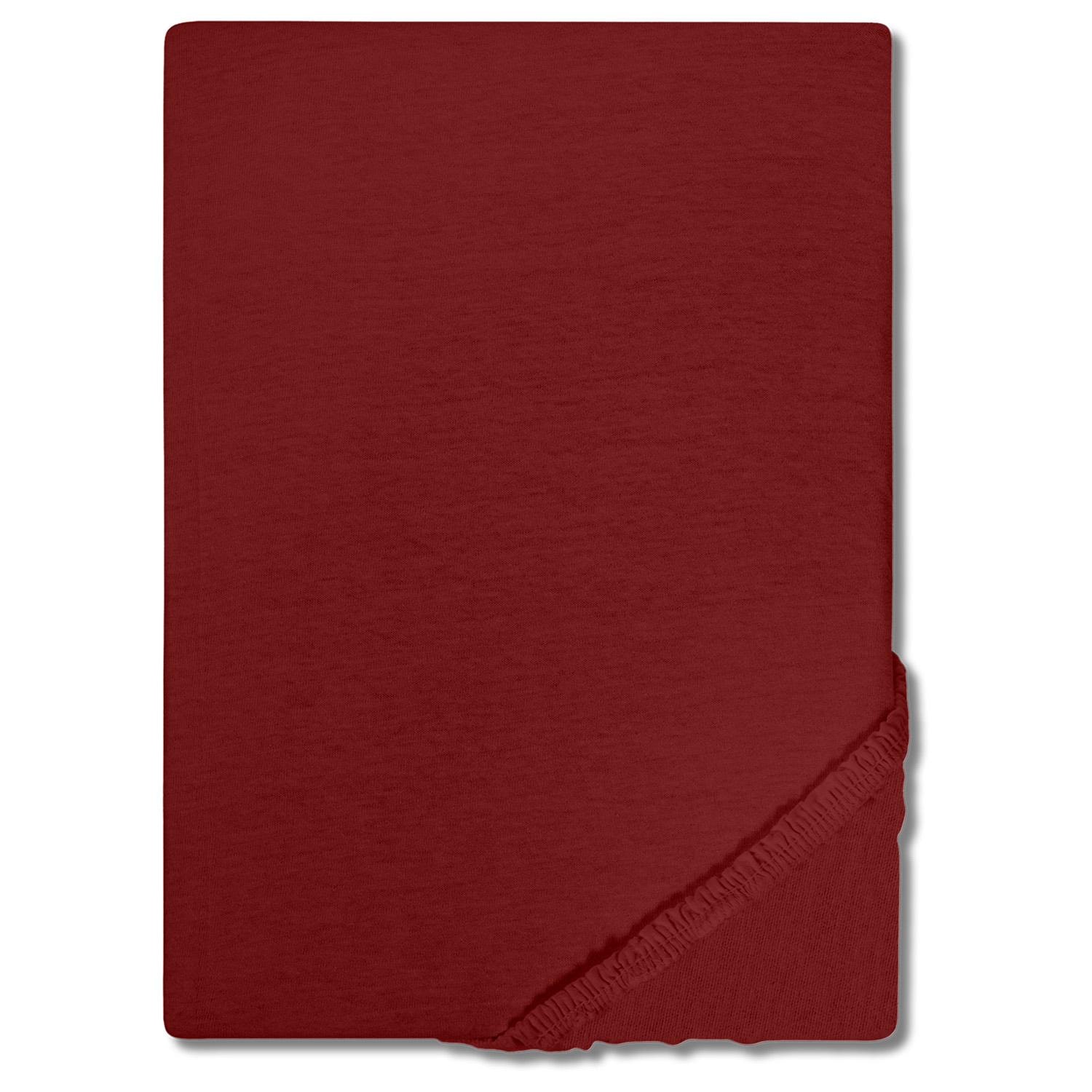 Setex REFIBRA fine fiber fitted sheet dark red 140 x 200 cm