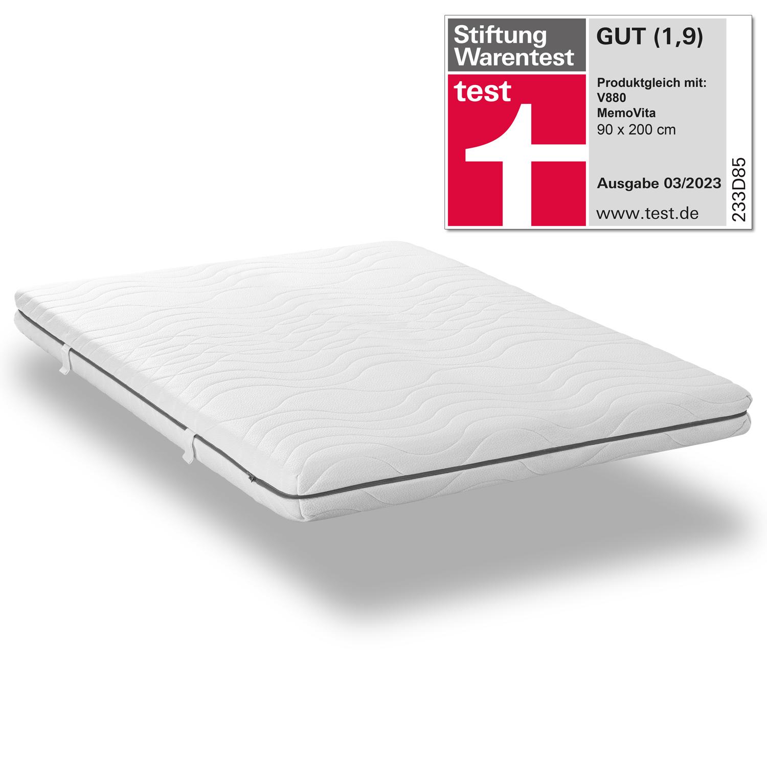 7-zone viscoelastic mattress Sleezzz Smart 180 x 200 cm, height 18 cm, firmness level H3 with air memory foam