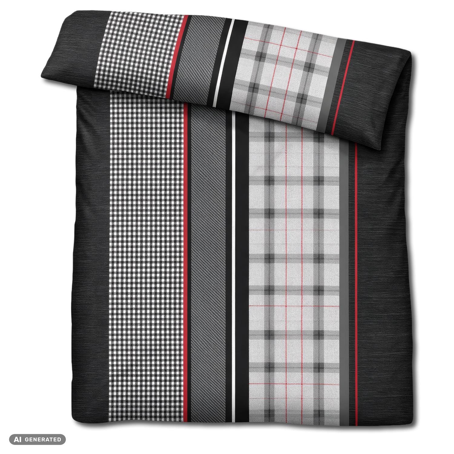 Poly-Cotton Flanell Bettwäsche 140 x 200 cm + 70 x 90 cm