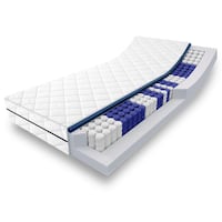 7 Zonen Taschenfederkernmatratze Sleezzz Superior 100 x 200 cm, Höhe 17 cm, Härtegrad H2/H3