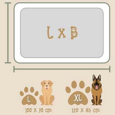 100 x 70 x 5 cm viscoelastic dog mat size L