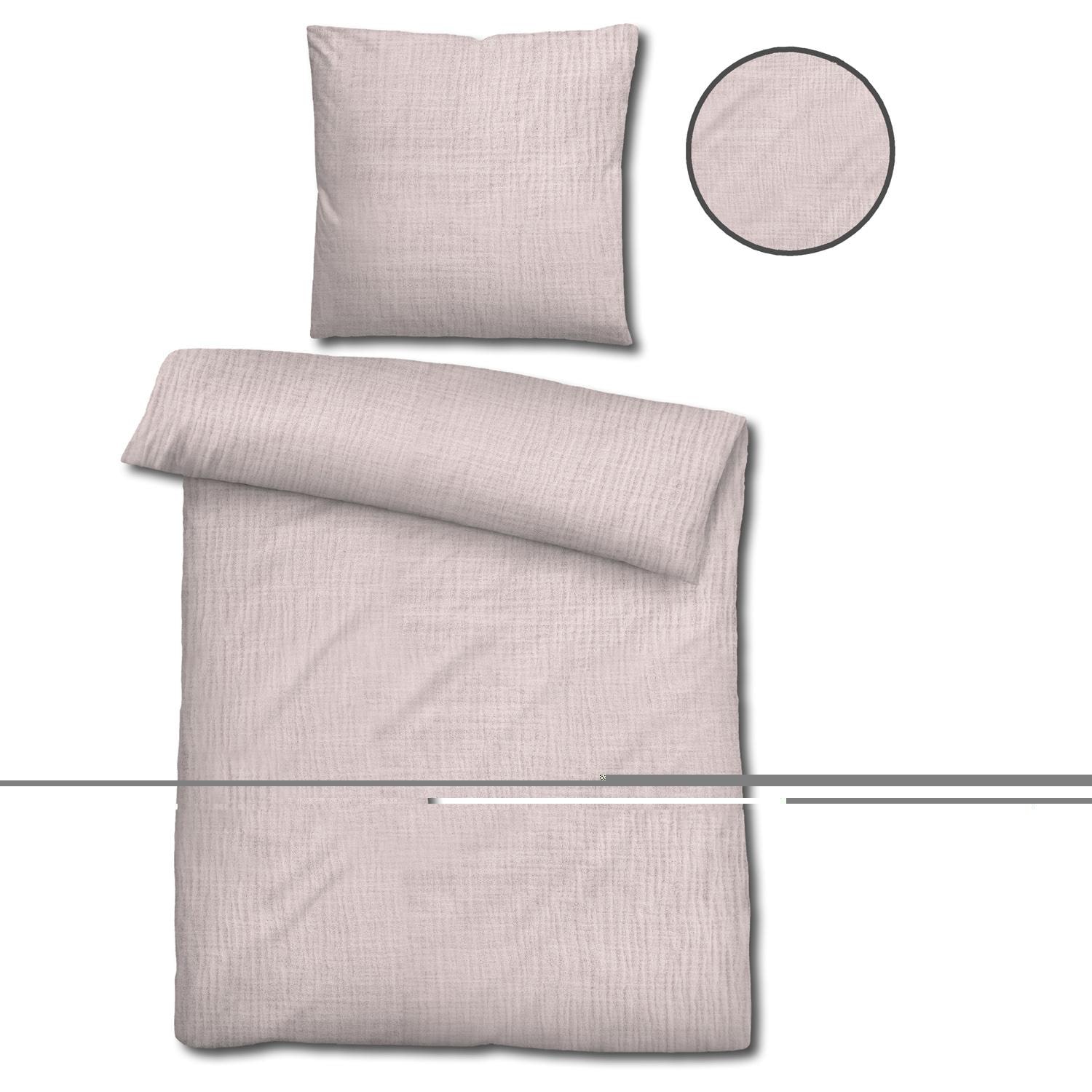 Sleezzz® mušelínové ložní prádlo, barva rosé, 155 x 220 cm + 80 x 80 cm