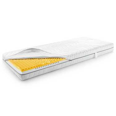 Saltea vâscoelastică cu 7 zone Sleezzz Smart 100 x 200 cm, înălțime 18 cm, nivel de fermitate H3 cu spumă cu memorie cu aer