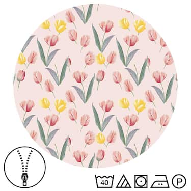 CloudComfort Basic Mikrofaser Bettwäsche Tulpen 135 x 200 + 80 x 80 cm