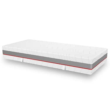 Ergonomic pocket spring mattress Sleezzz Premium 90 x 200 cm, height 23 cm, firmness level H2/H3 + mattress topper / mattress topper 90 x 200 cm