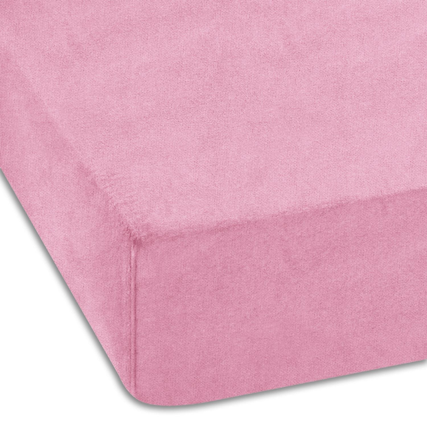 Ansicht – 4er-Set Setex REFIBRA Feinbiber Spannbettlaken rosa 200 x 200 cm