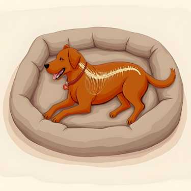 100 x 65 x 10 cm ergonomisches Hundekissen Größe L, Farbe schwarz