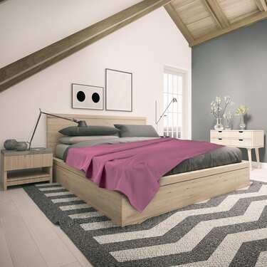 Medvilninė vaflinė pikė antklodė berry 130 x 180 cm