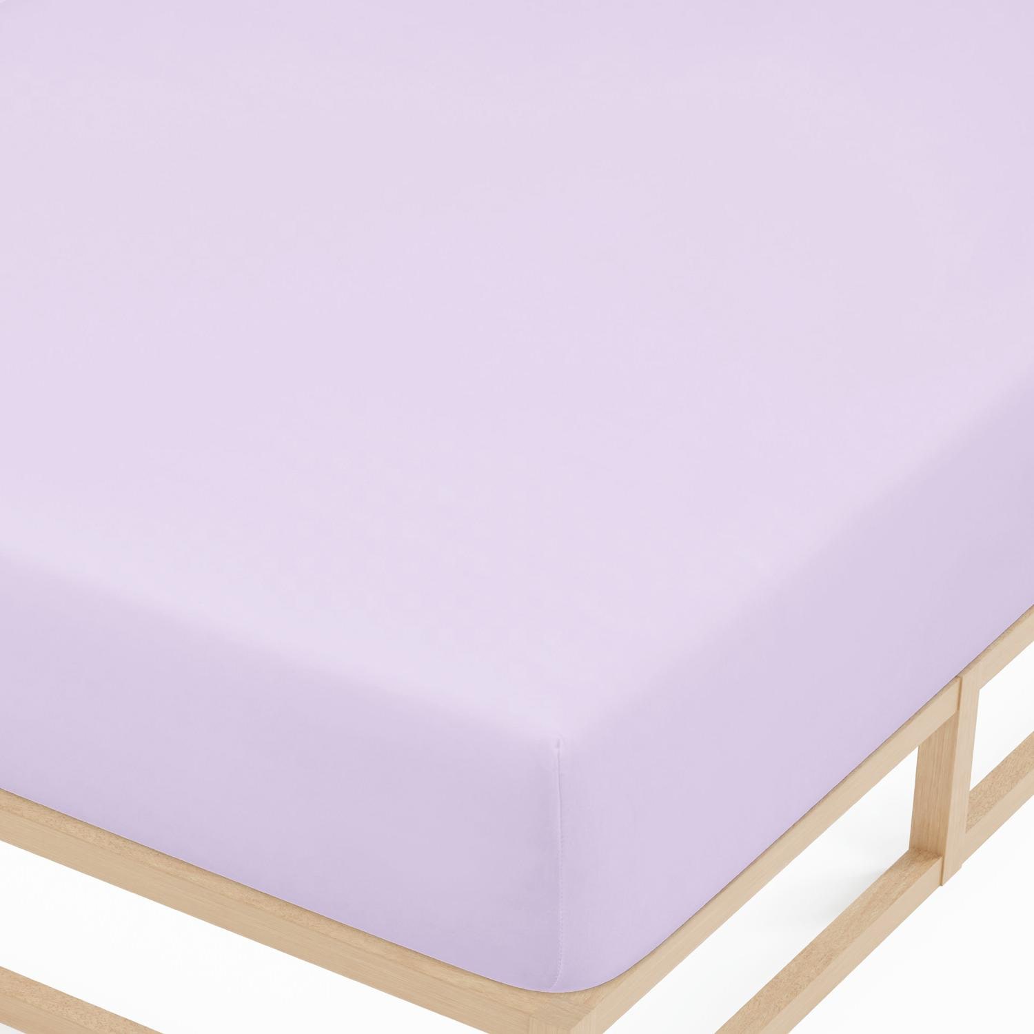 Fitted sheet microfiber interlock jersey lilac 90 x 190 - 100 x 200 cm 180 x 200 - 200 x 200 cm