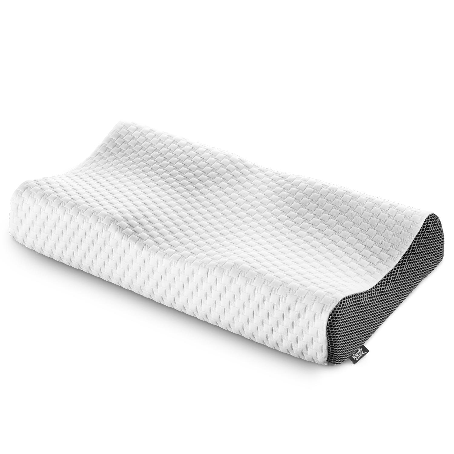 7-ζωνικό ιξωδοελαστικό στρώμα Sleezzz Smart 140 x 200 cm, ύψος 18 cm, επίπεδο σκληρότητας H3 με αφρό μνήμης αέρα + μαξιλάρι τζελ Sleezzz® Premium δωρεάν
