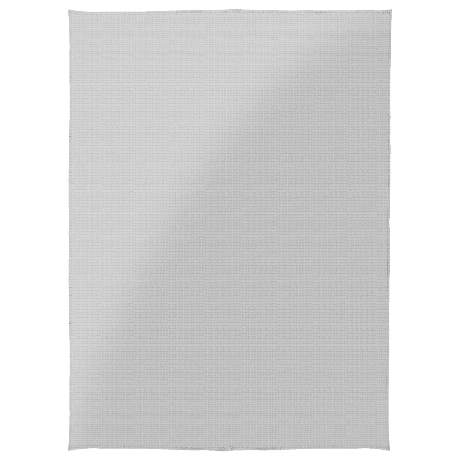 Construction and layers – Polycotton waffle piqué blanket light gray 140 x 200 cm